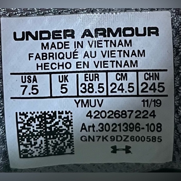 Under Armour HOVR Infinite REFLECTIVE Womens Sz 7.5 Running Shoes Sneakers Gray - Picture 9 of 9